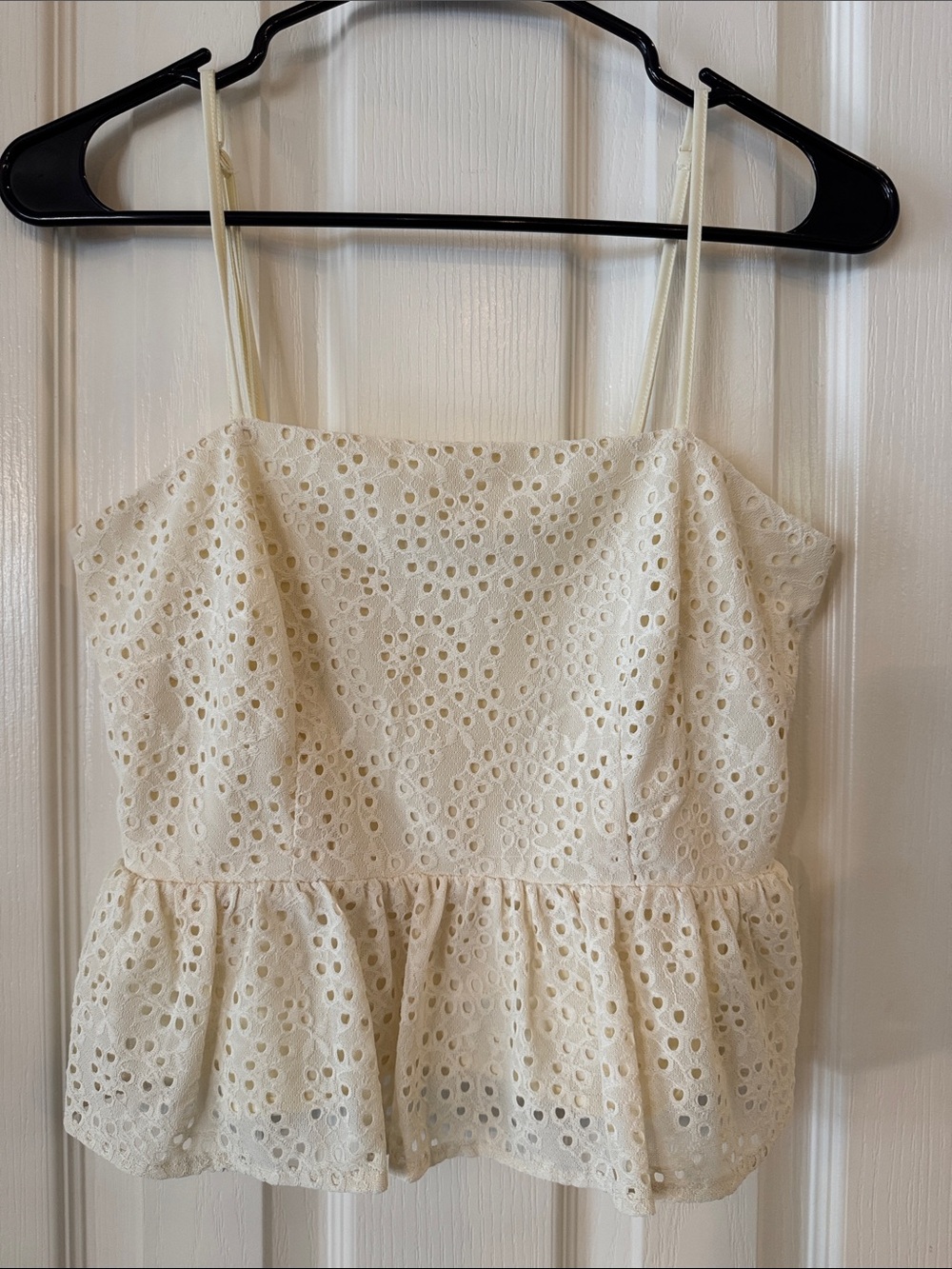 a new day Yellow Eyelet Cami with Smocked Back
